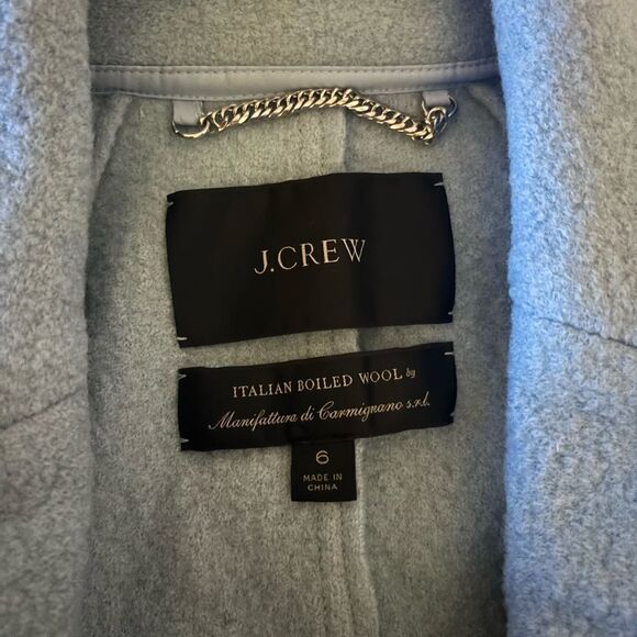 J.Crew Wrap Blazer-Jacket in Dusty
Shale Blue Italian Boiled Wool Size 6 / NWOT - Picture 6 of 8